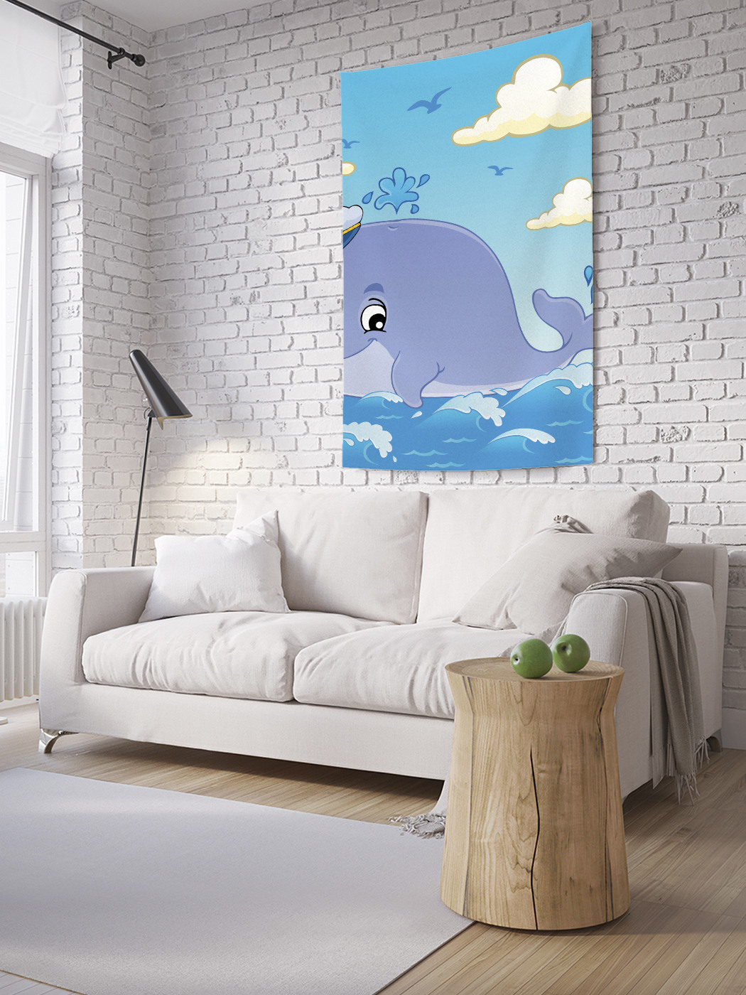 

Вертикальное фотопанно на стену JoyArty Кит капитан 150x200 см, Кит капитан