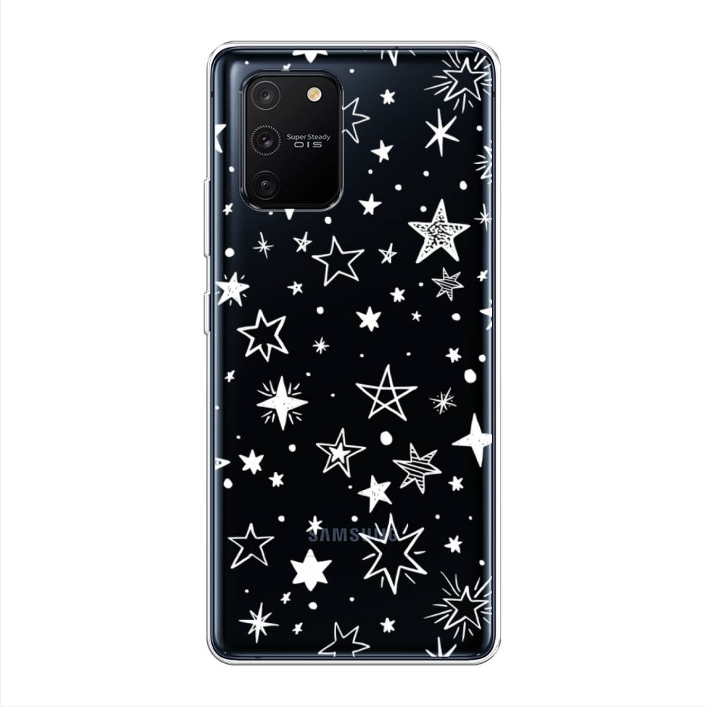 фото Силиконовый чехол "звездочки графика белая" на samsung galaxy s10 lite awog