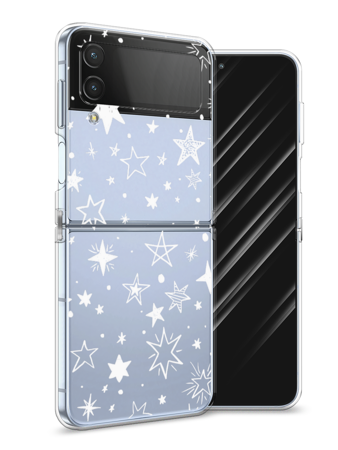 

Чехол Awog на Samsung Galaxy Z Flip 4 / Самсунг Z Flip 4 "Звездочки графика белая", Разноцветный, 2106650-7