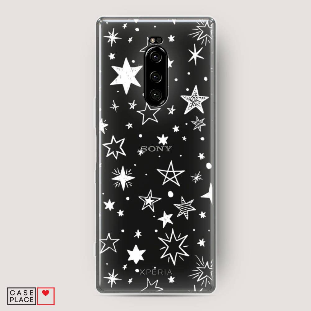

Чехол Awog на Sony Xperia 1/XZ4 "Звездочки графика белая", Разноцветный, 54250-7