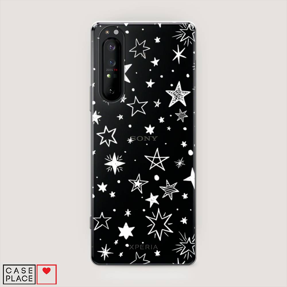 

Чехол Awog на Sony Xperia 1 II "Звездочки графика белая", Разноцветный, 54550-7