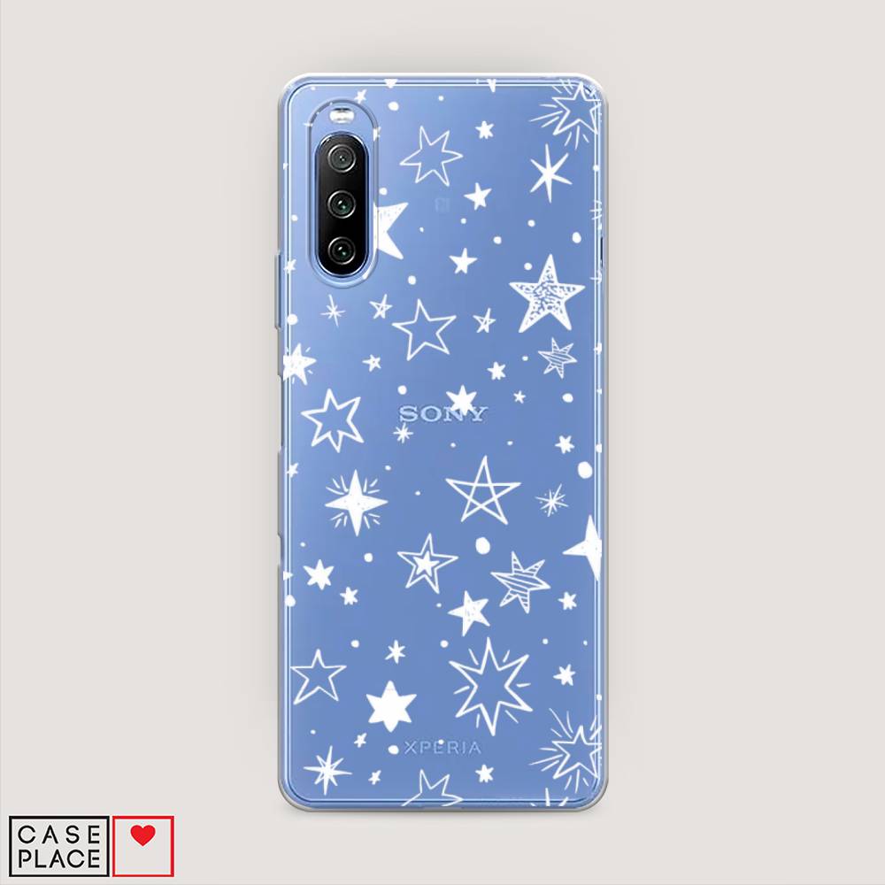 

Чехол Awog на Sony Xperia 10 III "Звездочки графика белая", Разноцветный, 54950-7