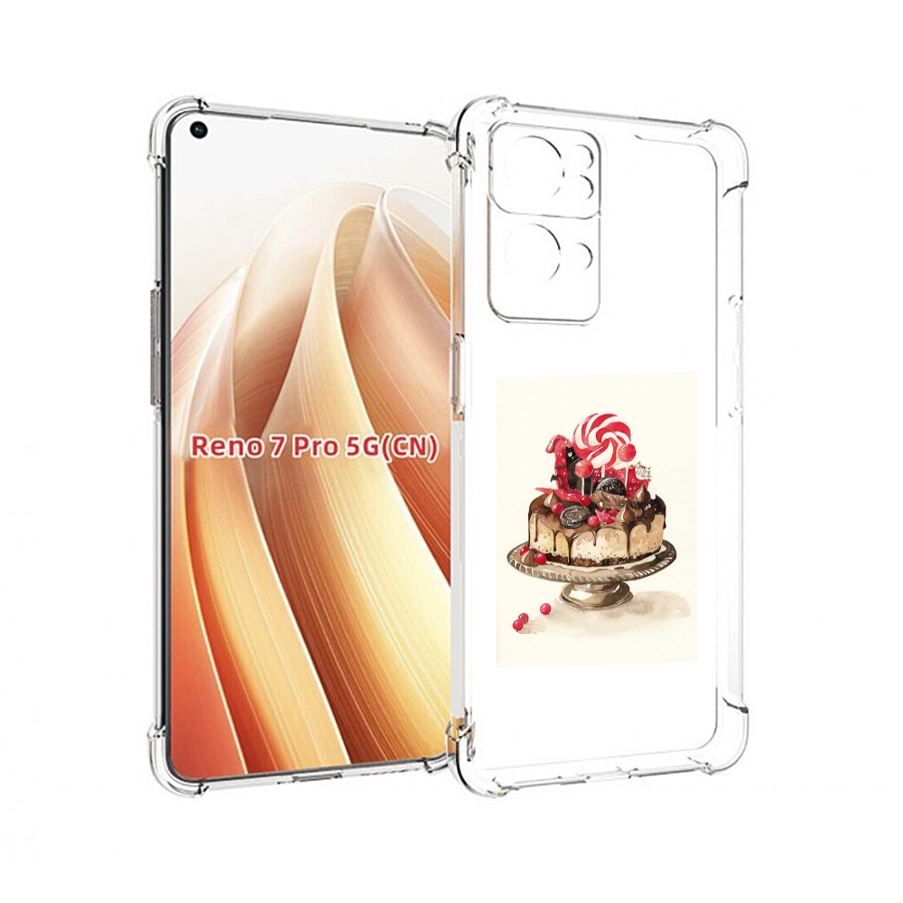 

Чехол MyPads вкусный торт для OPPO Reno7 Pro 5G, Прозрачный, Tocco