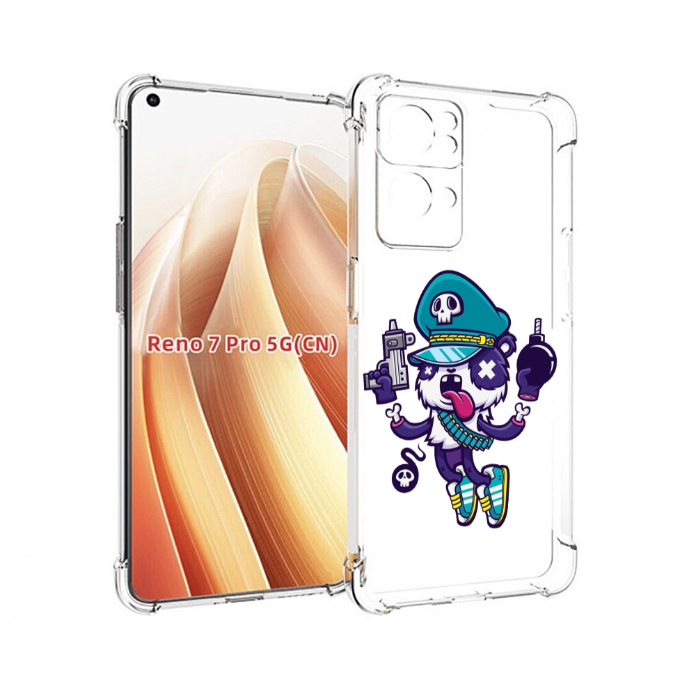 

Чехол MyPads персонаж с пистолетом и бомбочкой для OPPO Reno7 Pro 5G, Прозрачный, Tocco