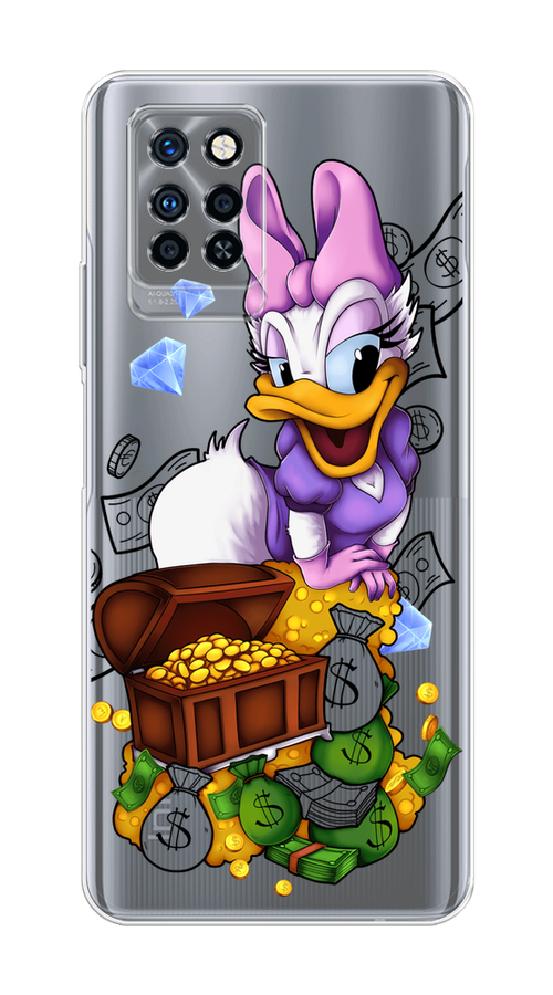 

Чехол на Infinix Note 10 Pro "Rich Daisy Duck", Коричневый;белый;фиолетовый, 3100150-6