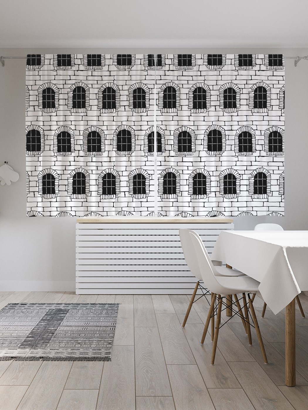 

Шторы JoyArty "Окна в средневековых замках", Oxford DeLux, 2 полотна 145x180 см, Окна в средневековых замках