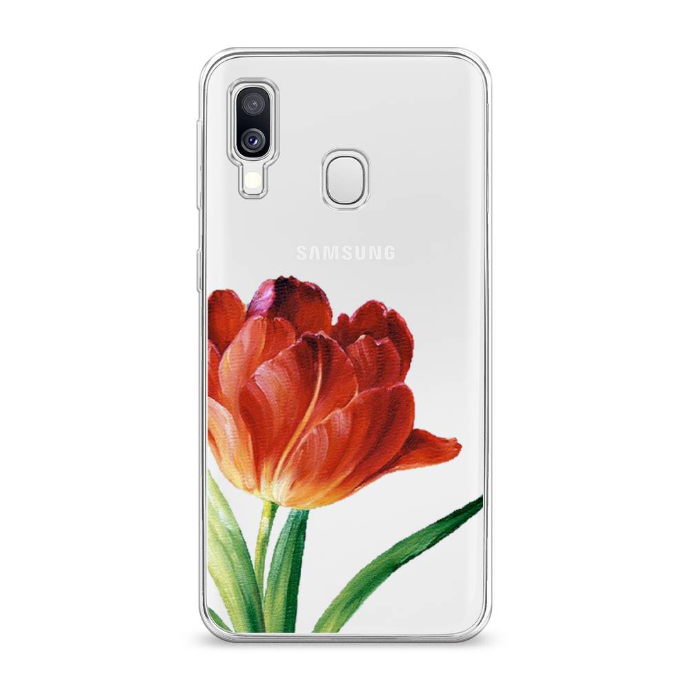 

Чехол Awog на Samsung Galaxy A40 "Красный тюльпан", Разноцветный, 28050-8