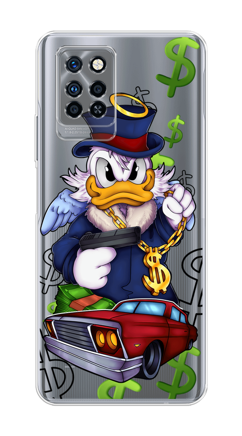 

Чехол на Infinix Note 10 Pro "Scrooge McDuck with a Gold Chain", Красный;синий;белый, 3100150-6