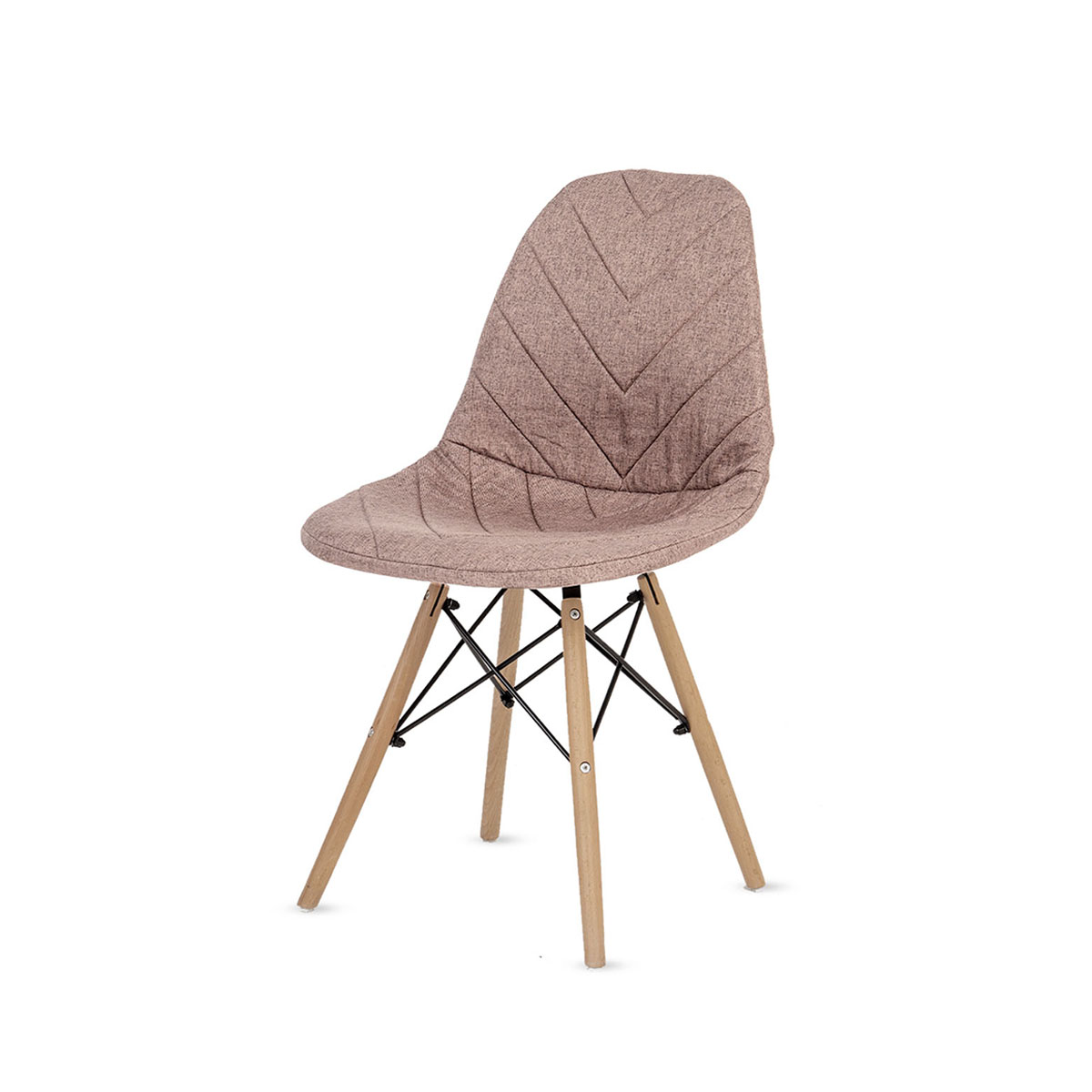 

Стул кухонный LuxAlto белый, с серо-бежевым чехлом рогожка, 13764, Ch-Eames