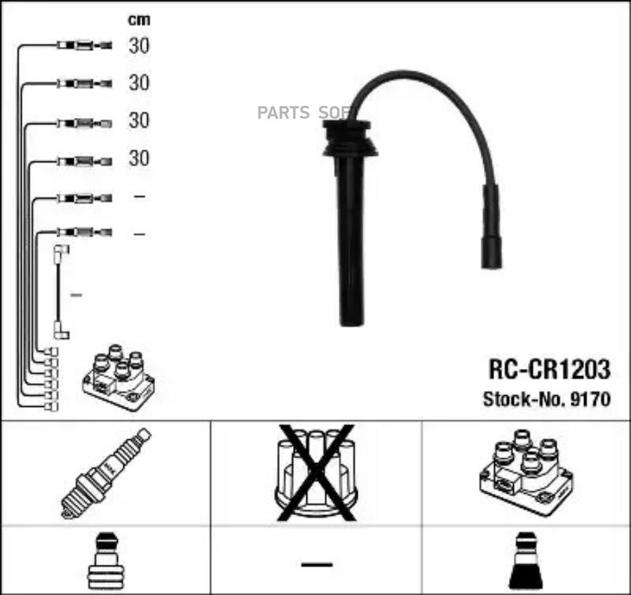 Комплект проводов зажигания NGK-NTK 9170