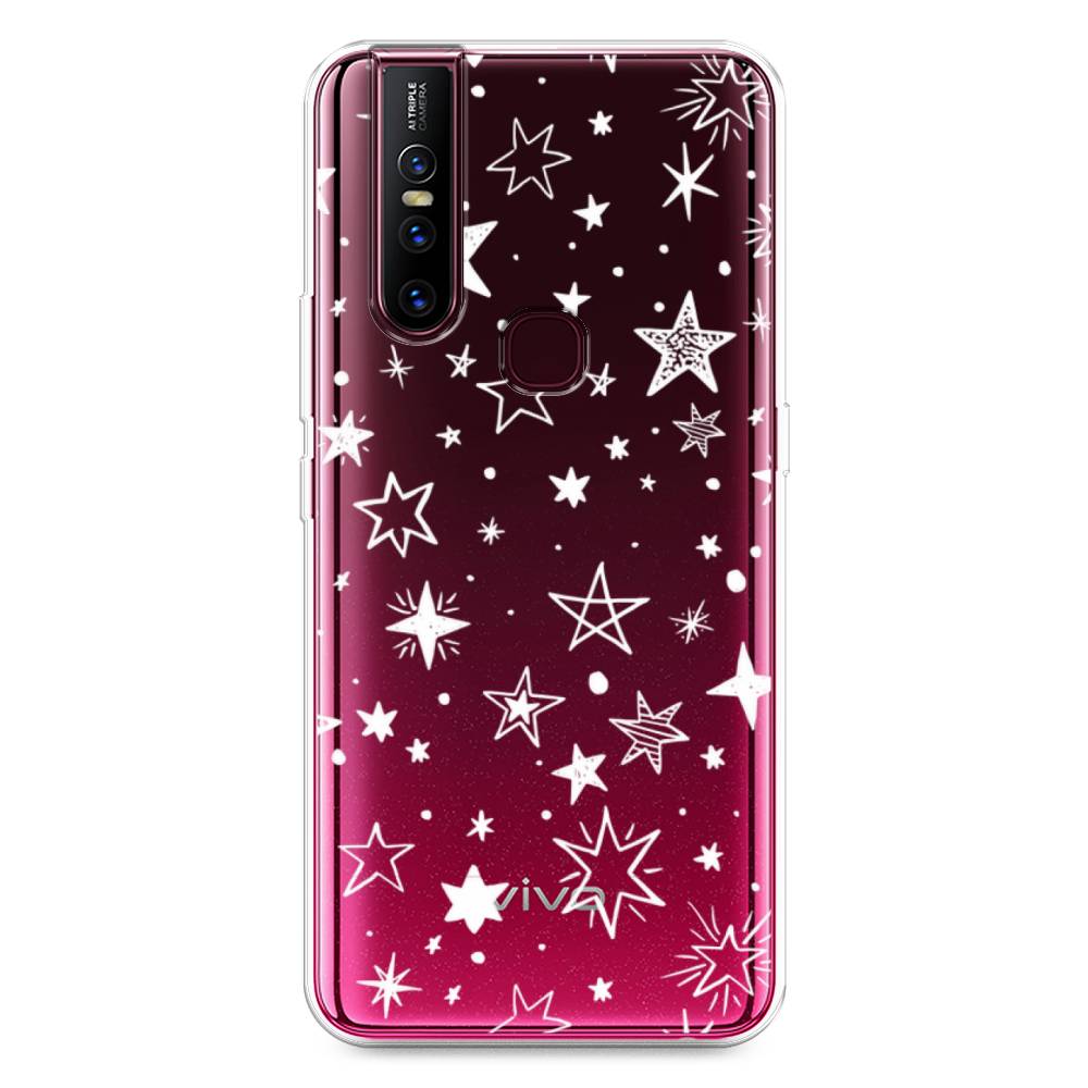 

Чехол Awog на Vivo V15 "Звездочки графика белая", Разноцветный, 261050-7