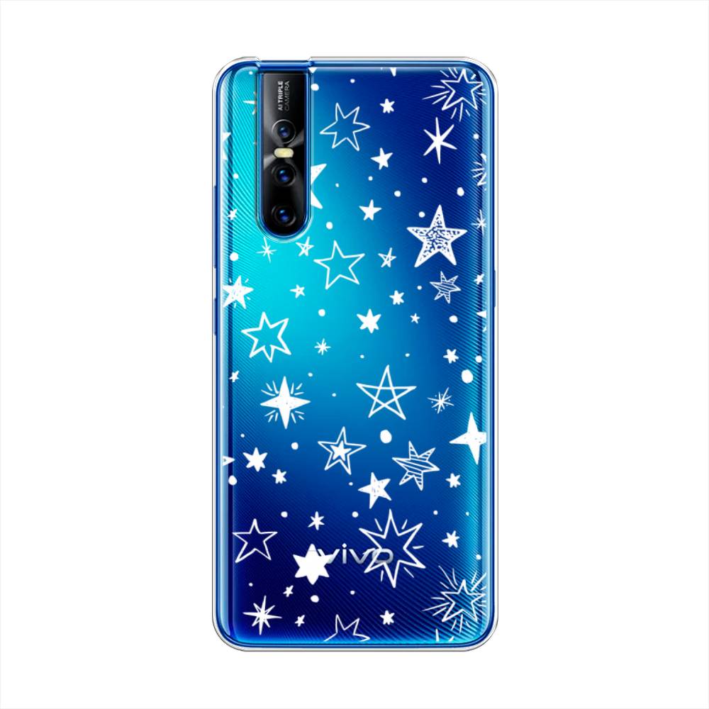 

Чехол Awog на Vivo V15 Pro "Звездочки графика белая", Разноцветный, 261150-7