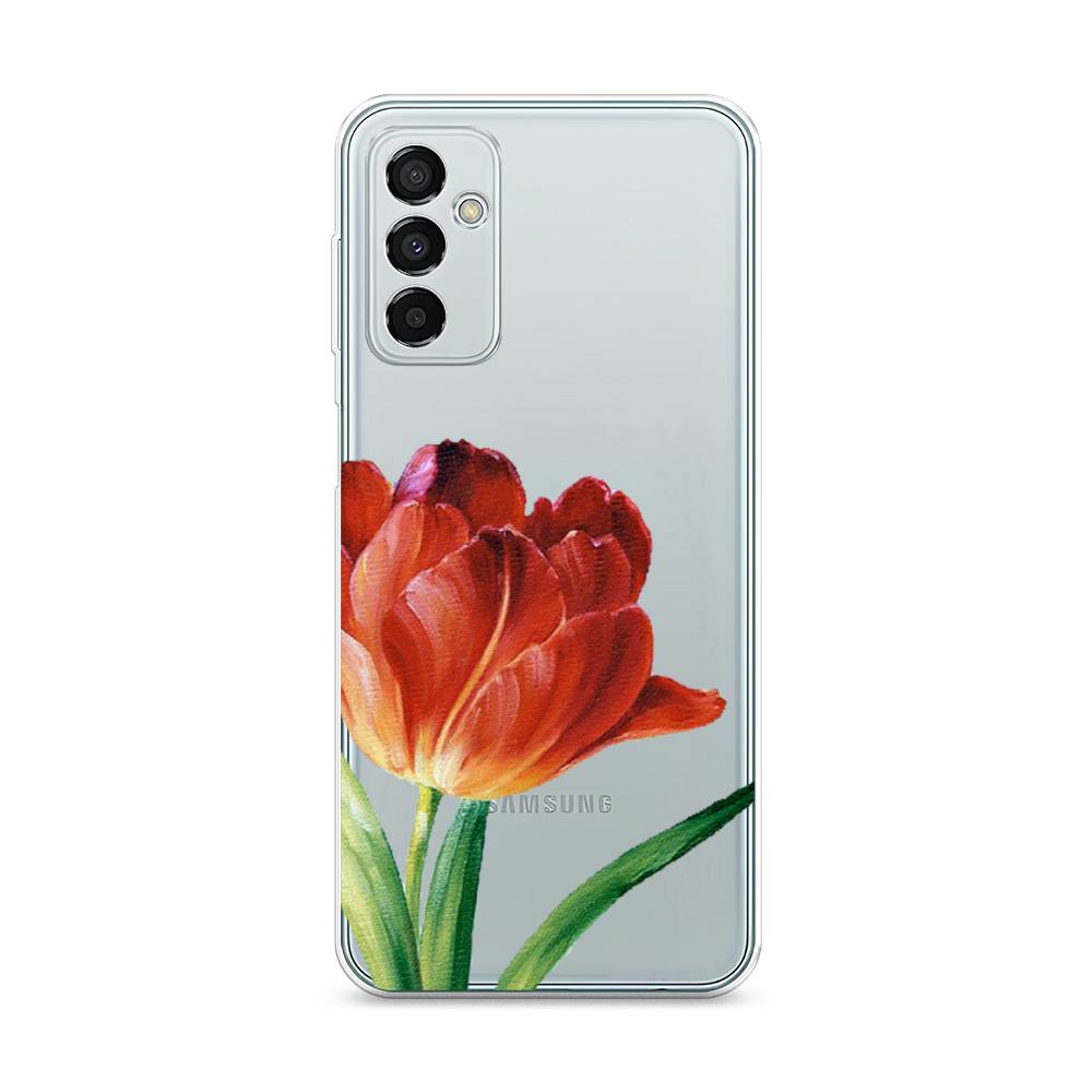 фото Силиконовый чехол "красный тюльпан" на samsung galaxy m23 5g awog