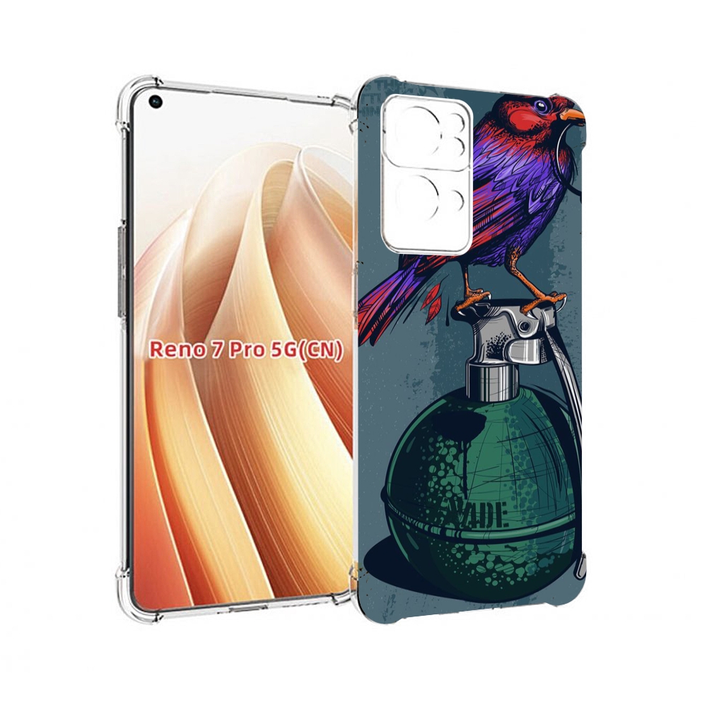 

Чехол MyPads птица с гранатой для OPPO Reno7 Pro 5G, Прозрачный, Tocco