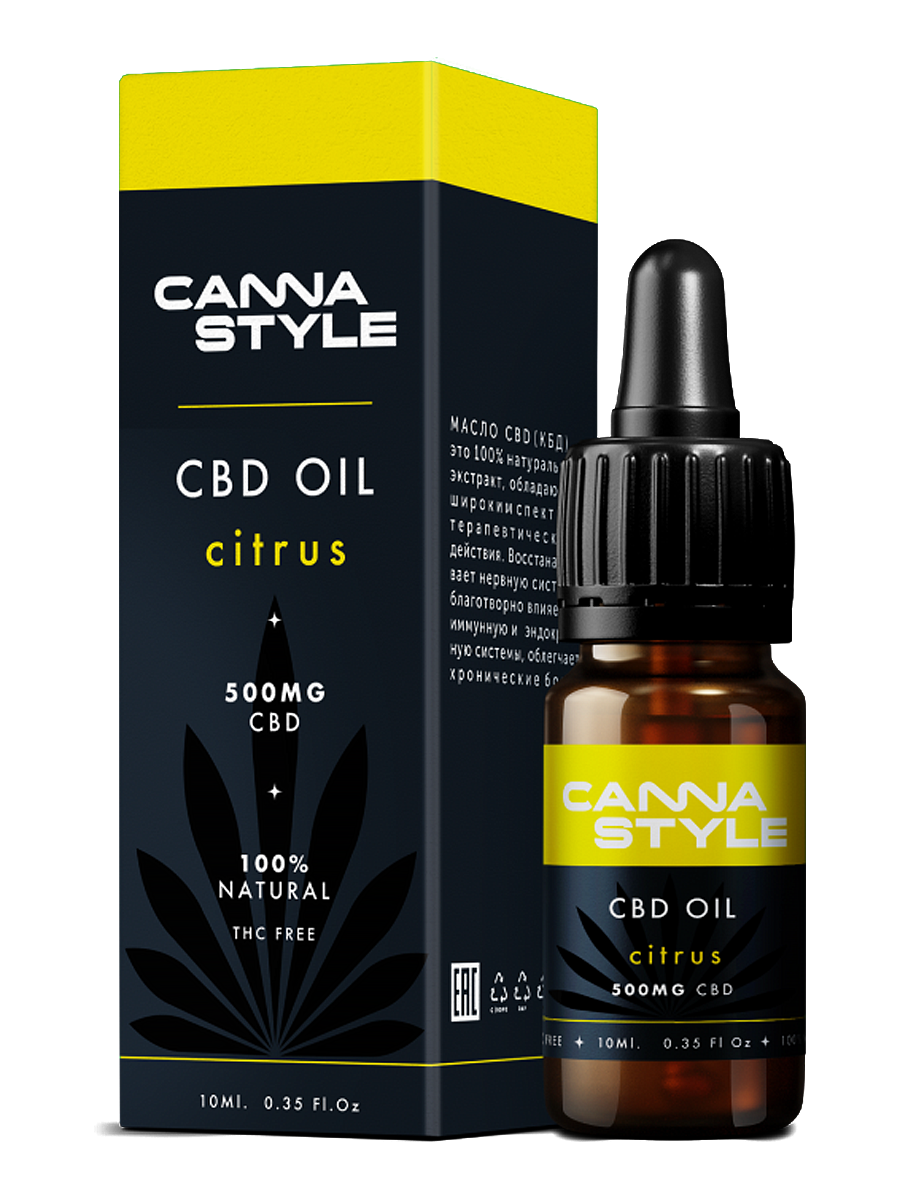 

Комплексная пищевая добавка Масло CBD CannaStyle Citrus 500 мг 10 мл, citrus 5