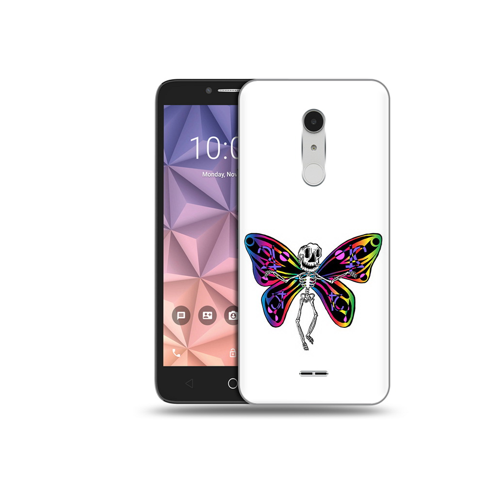 

Чехол MyPads Tocco для Alcatel A3 XL эффект бабочки, Прозрачный, Tocco
