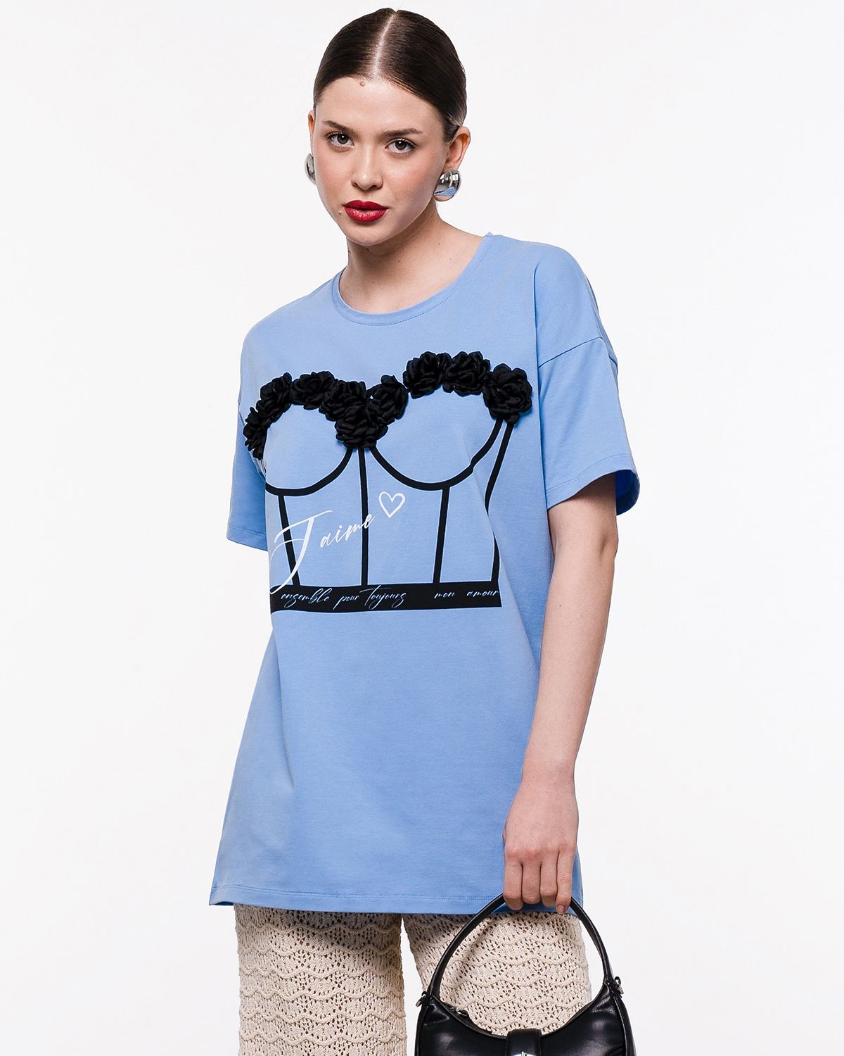 

Футболка женская SAHAR Art lab OFDL голубая 44-46 RU, Голубой, OFDL