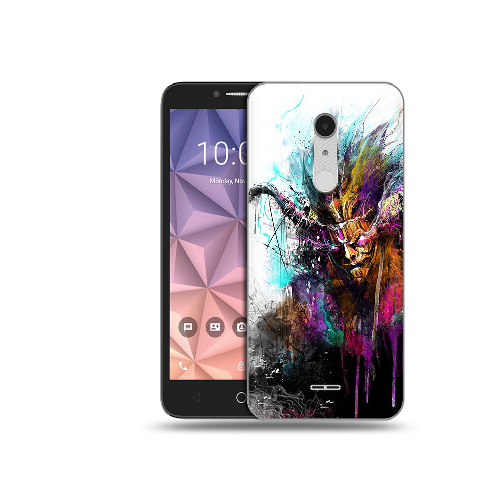 

Чехол MyPads Tocco для Alcatel A3 XL яркий дьявол, Прозрачный, Tocco