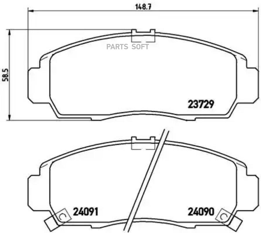 

Колодки тормозные дисковые передн HONDA: CIVIC VII седан (ES) 01-05 , CIVIC VIII седан (FD