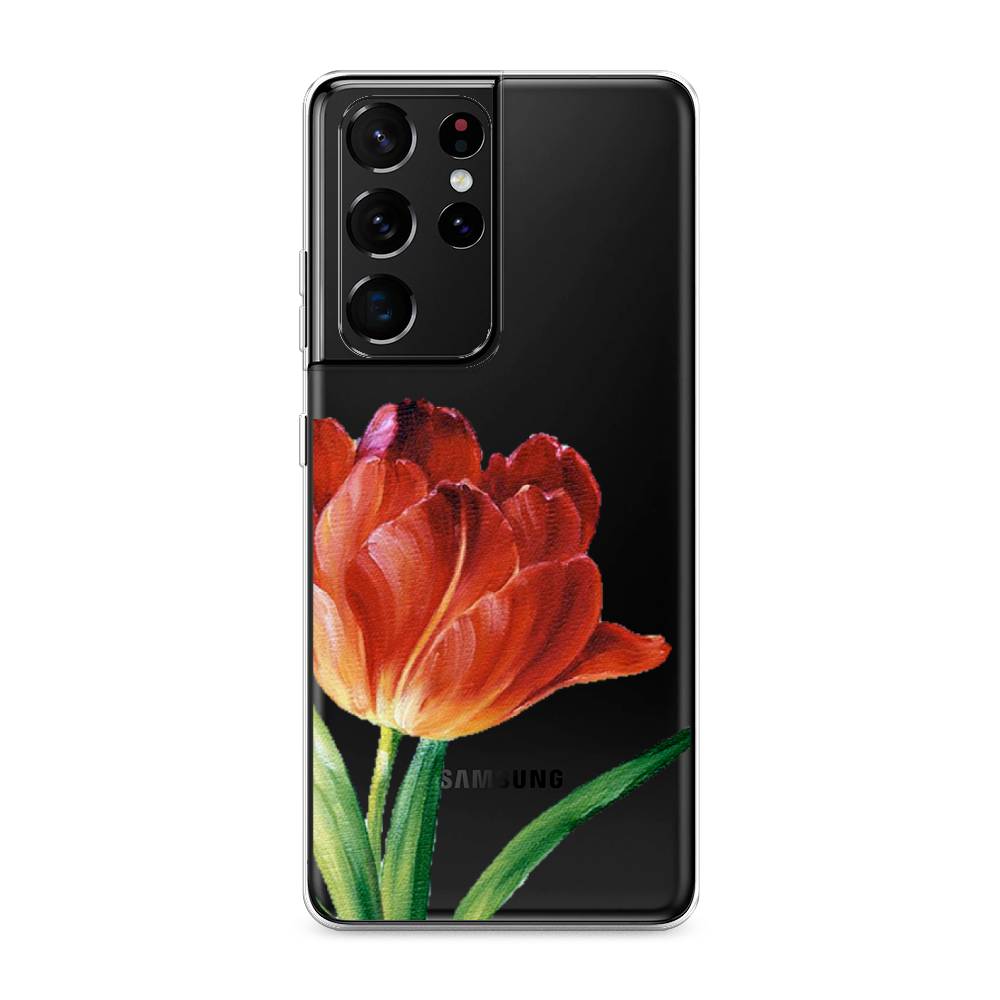 

Чехол Awog на Samsung Galaxy S21 Ultra / Самсунг S21 Ultra "Красный тюльпан", Разноцветный, 2102250-8