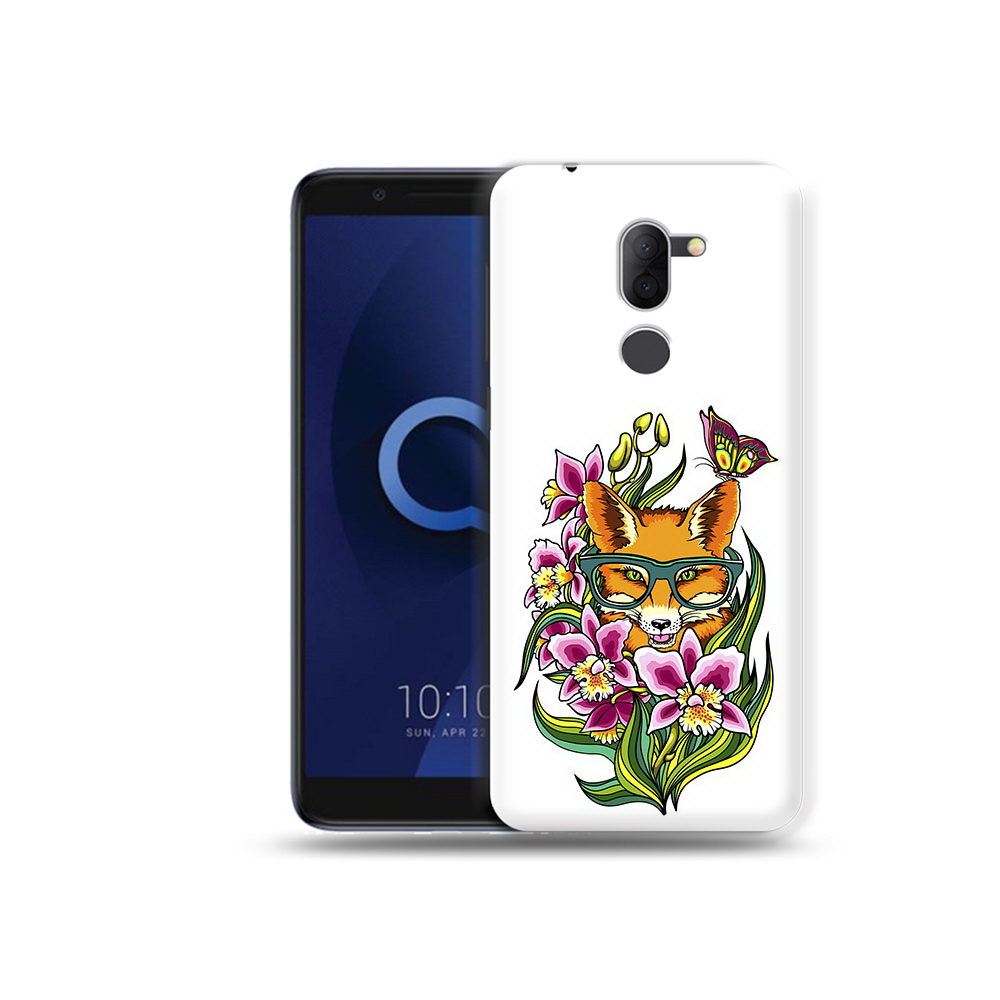 

Чехол MyPads Tocco для Alcatel 3X Лиса в цветах (PT112114.674.108), Прозрачный, Tocco