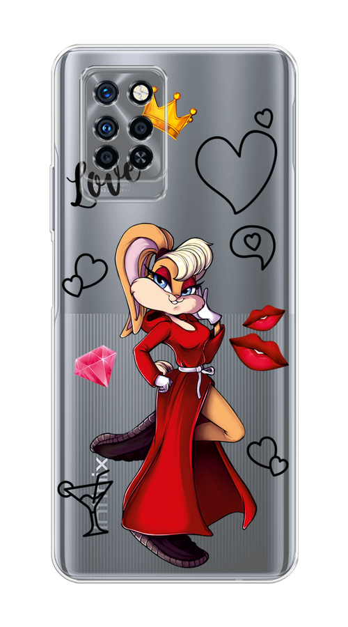 

Чехол на Infinix Note 10 Pro "Rich Lola Bunny", Красный;бежевый;оранжевый, 3100150-6