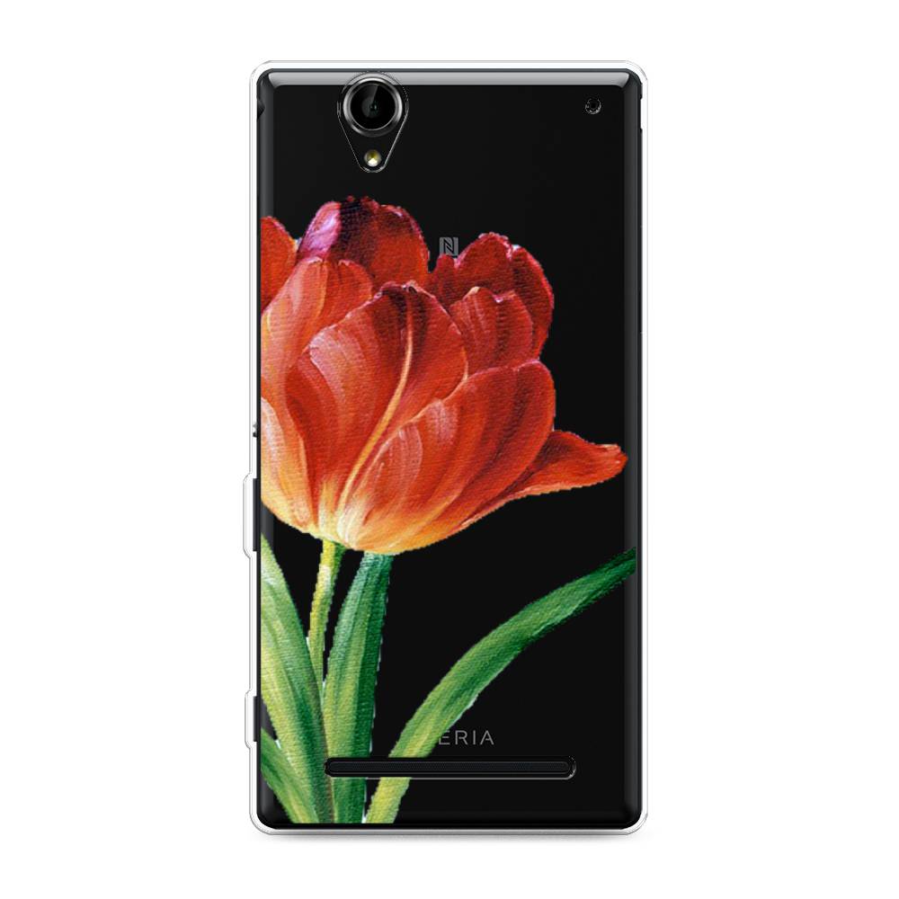 

Чехол Awog на Sony Xperia T2 Ultra "Красный тюльпан", Разноцветный, 50950-8