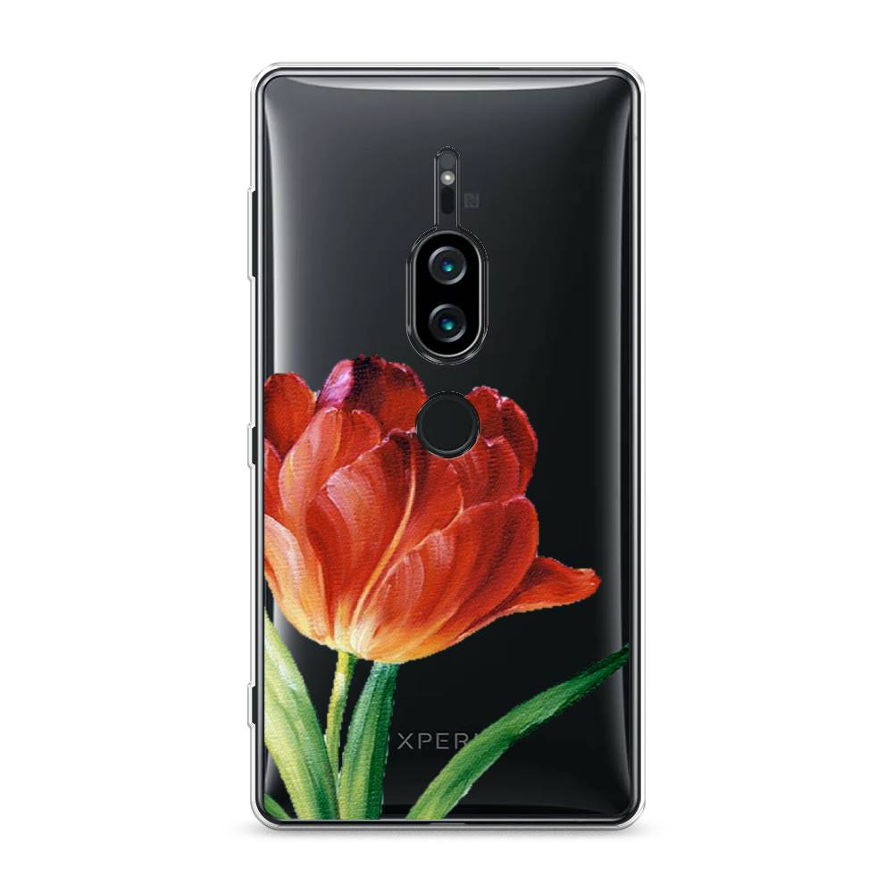 

Силиконовый чехол "Красный тюльпан" на Sony Xperia XZ2 Premium, 53350-8