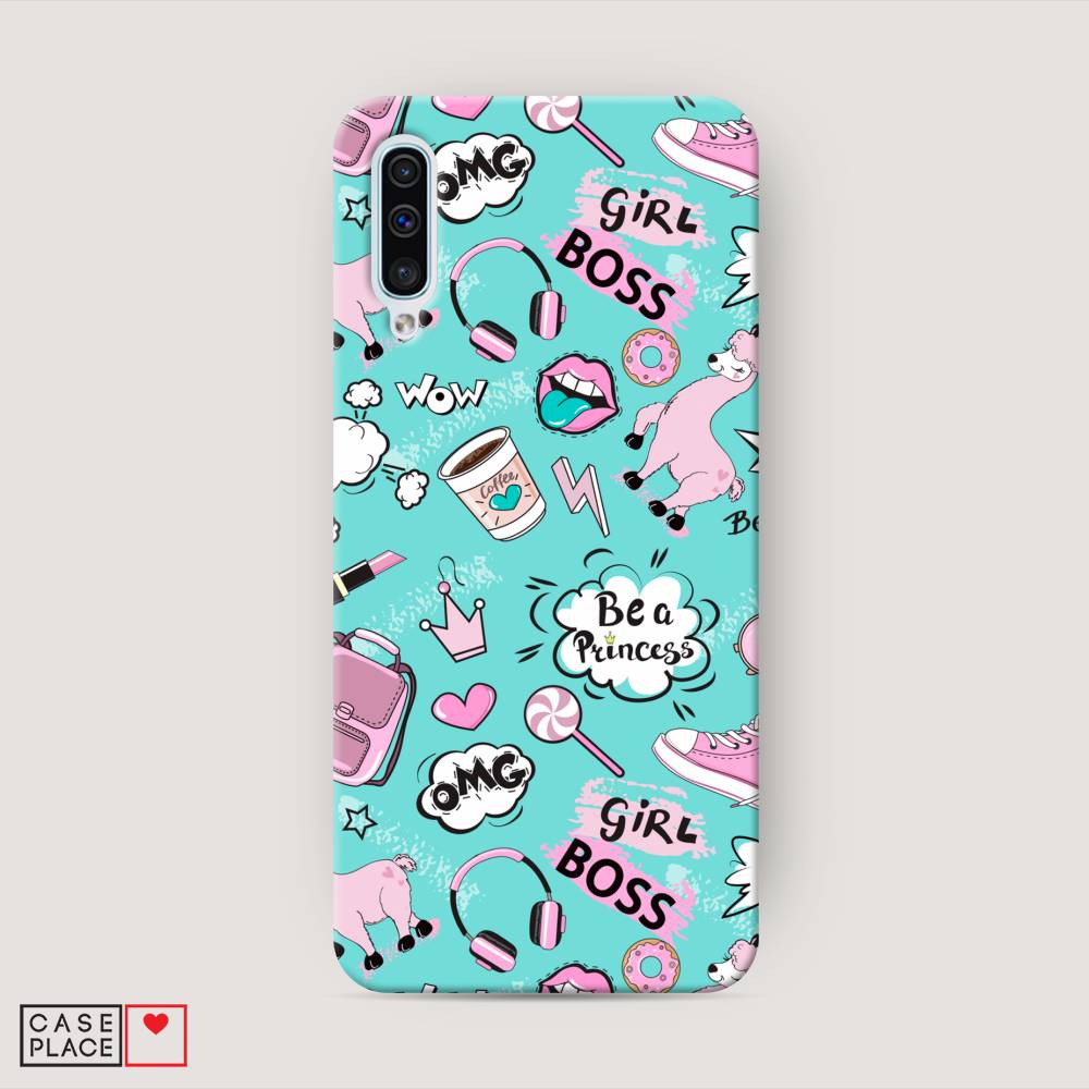 

Пластиковый чехол "Стильная лама" на Samsung Galaxy A30s, 28820-1