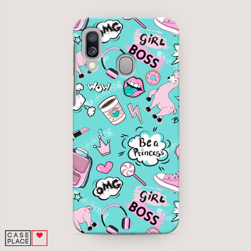 

Пластиковый чехол "Стильная лама" на Samsung Galaxy A40