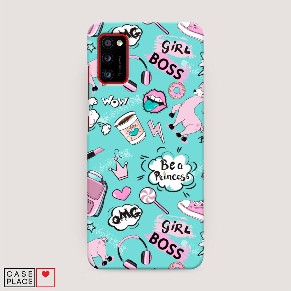 

Пластиковый чехол "Стильная лама" на Samsung Galaxy A41