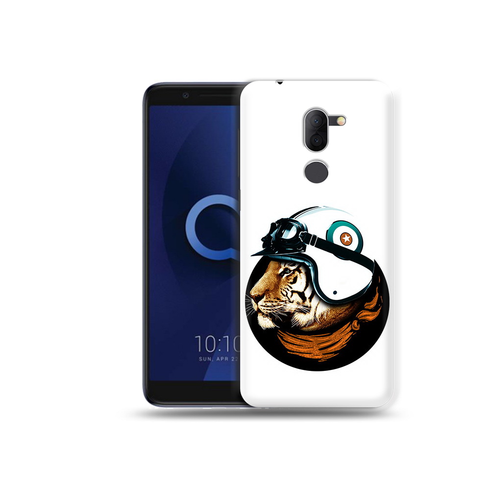 

Чехол MyPads Tocco для Alcatel 3X Тигр в шлеме (PT112114.674.171), Прозрачный, Tocco