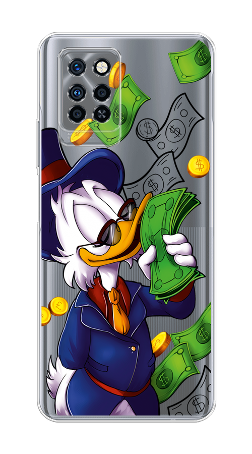 

Чехол на Infinix Note 10 Pro "Scrooge McDuck with Money", Синий;зеленый;белый, 3100150-6