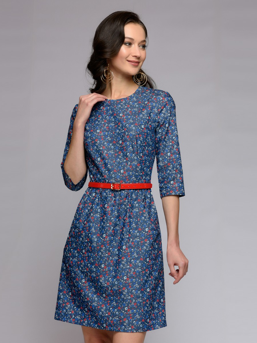 

Платье женское 1001dress DM00602 синее 42, DM00602