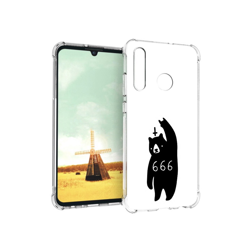 

Чехол MyPads Tocco для Huawei P Smart+ медведь 666, Прозрачный, Tocco