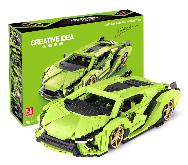 Конструктор MOULD KING 10011, Lamborghini Sian Verde, 8+, 1 168 дет.