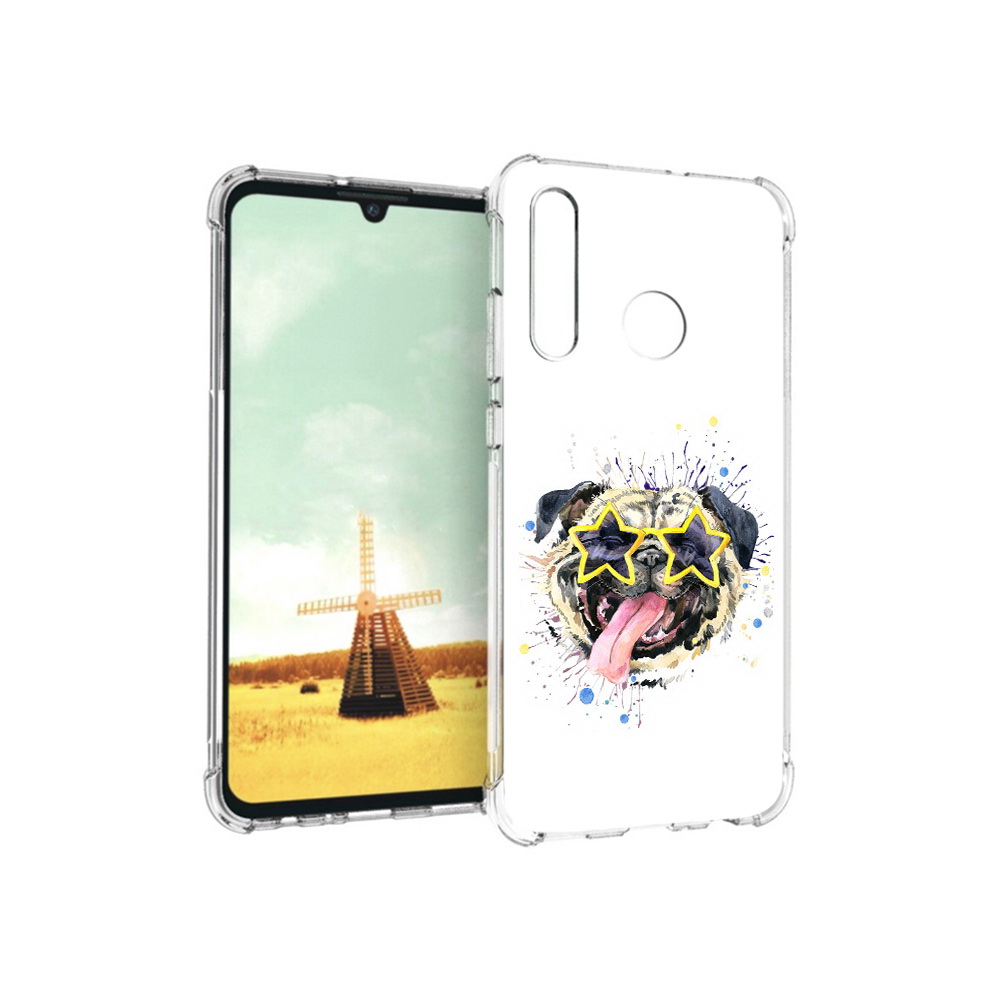 

Чехол MyPads Tocco для Huawei P Smart+ мопс боксер, Прозрачный, Tocco