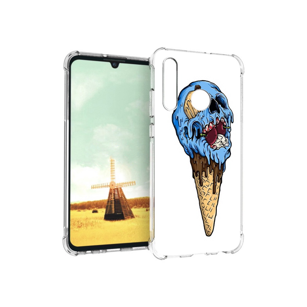 

Чехол MyPads Tocco для Huawei P Smart+ мороженное череп, Прозрачный, Tocco