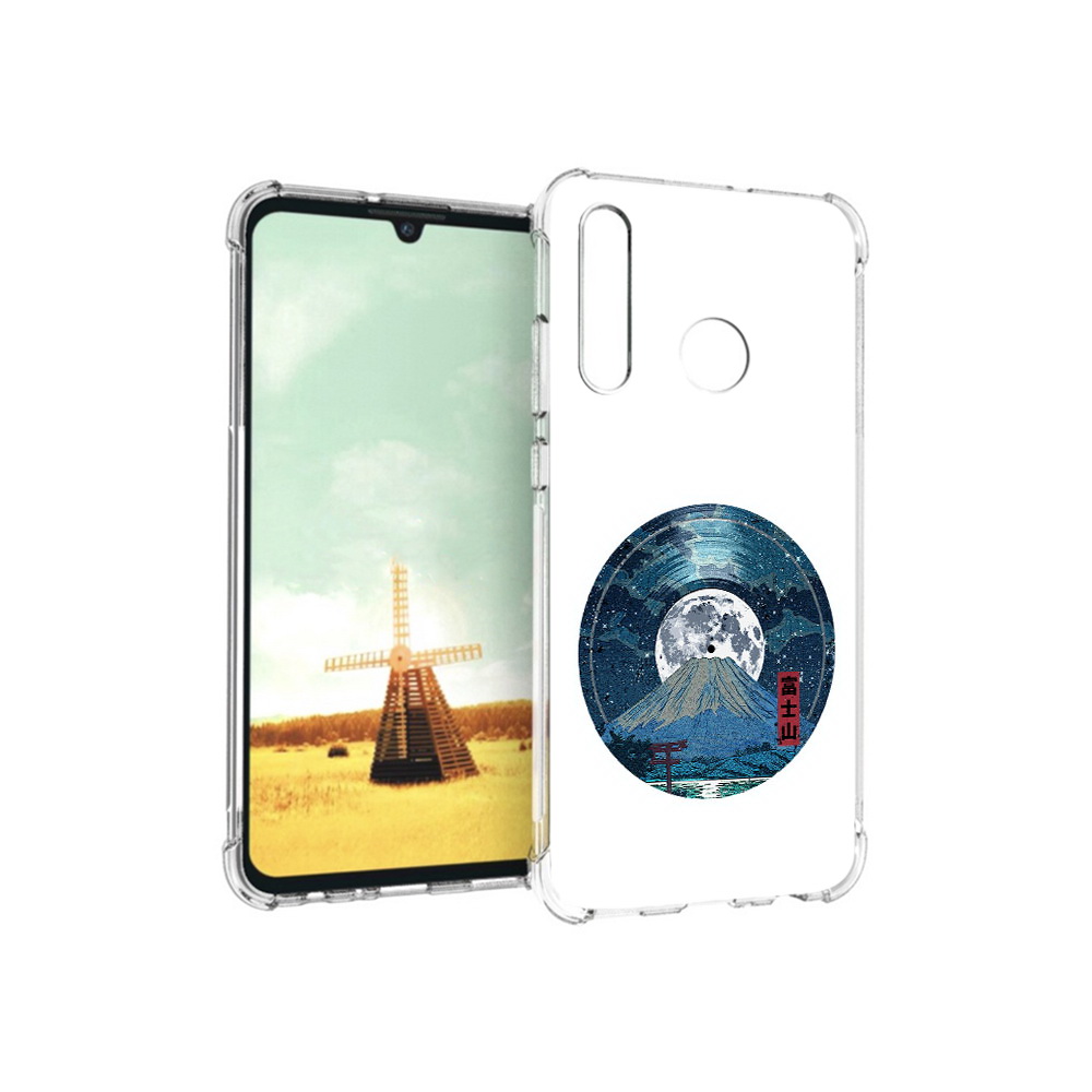

Чехол MyPads Tocco для Huawei P Smart+ нарисованная виниловая гора с луной, Прозрачный, Tocco