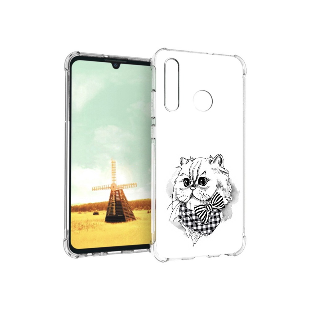 

Чехол MyPads Tocco для Huawei P Smart+ нарисованная красивая кошечка, Прозрачный, Tocco