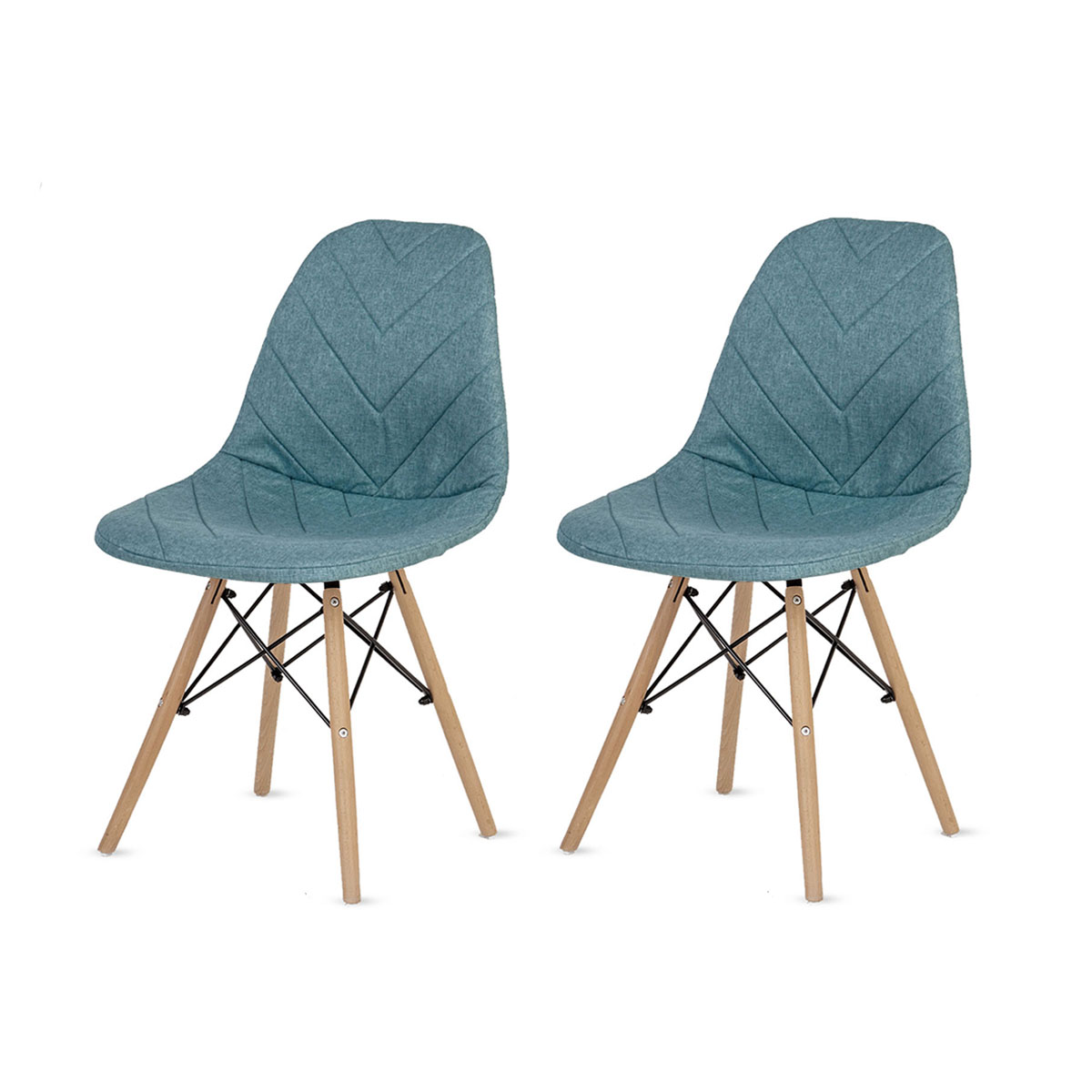 

Стулья LuxAlto в стиле Эймс, 2 шт. с бирюзовыми чехлами, 13786, Ch-Eames