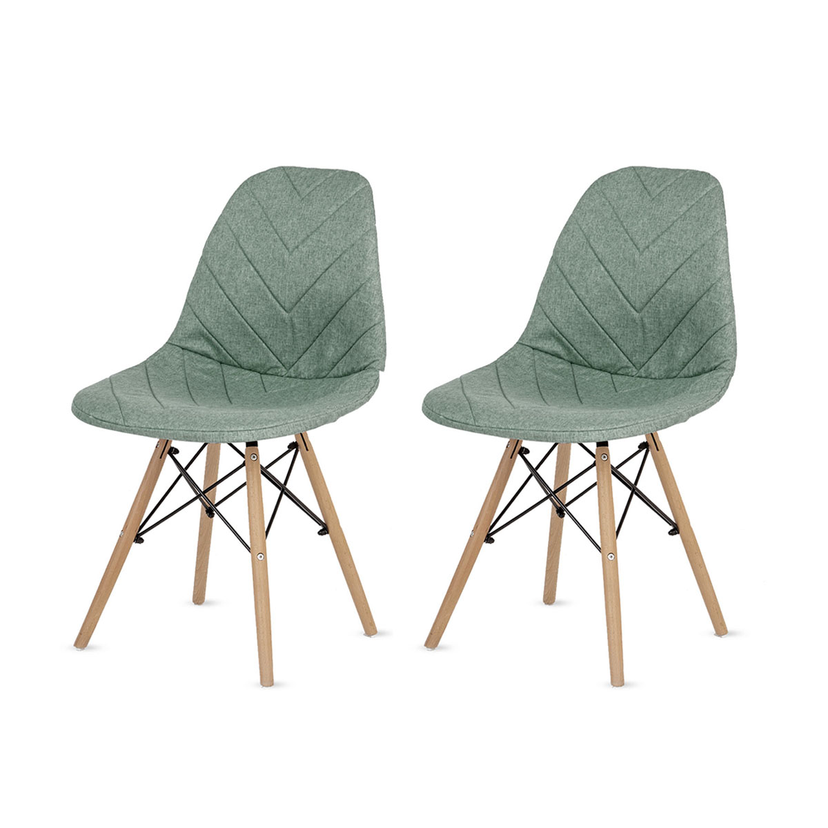

Стулья для кухни LuxAlto, 2 штуки в зеленых чехлах рогожка, 13787, Ch-Eames
