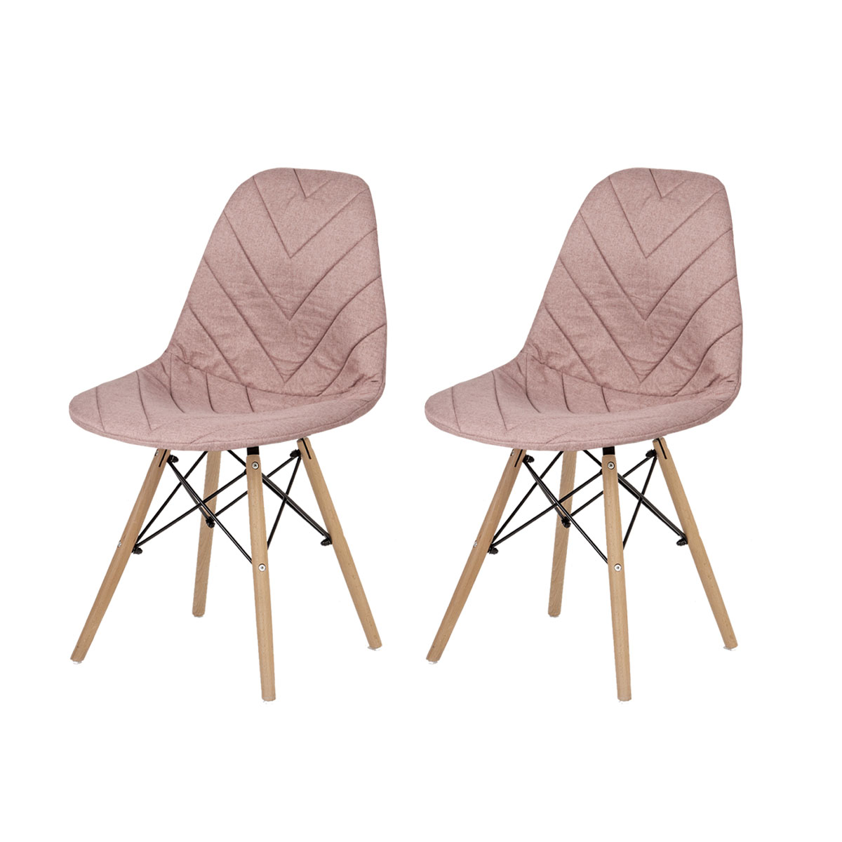 

Стулья кухонные LuxAlto 2 шт. с розовыми чехлами съемными, 13792, Ch-Eames