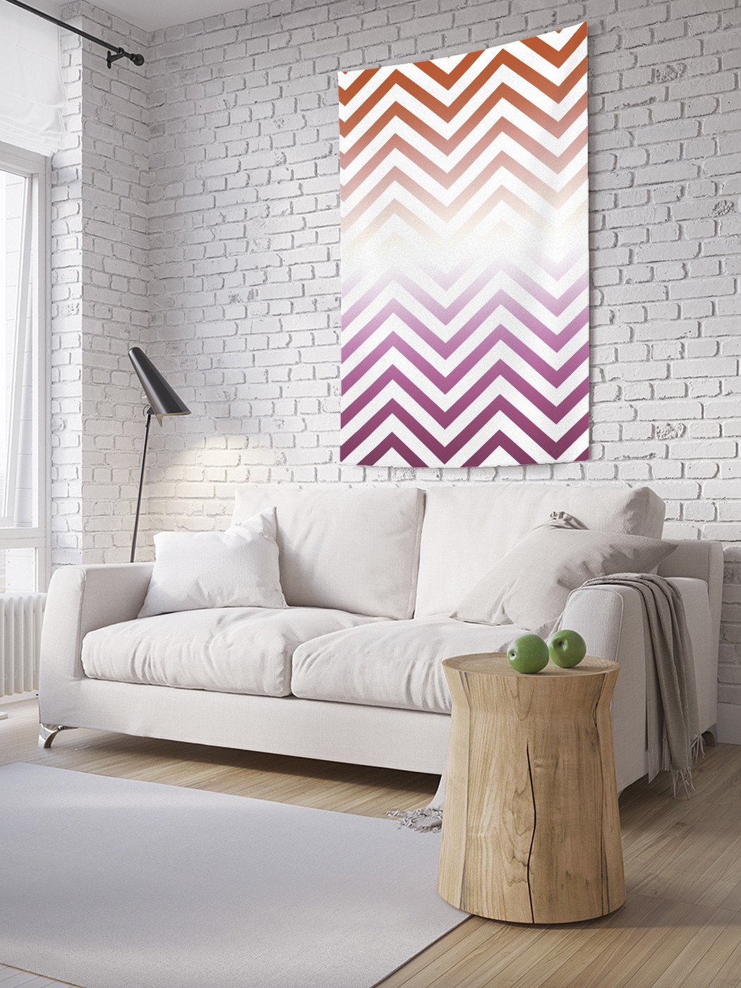 

Вертикальное фотопанно на стену JoyArty Зигзаги с градиентом 150x200 см, Зигзаги с градиентом