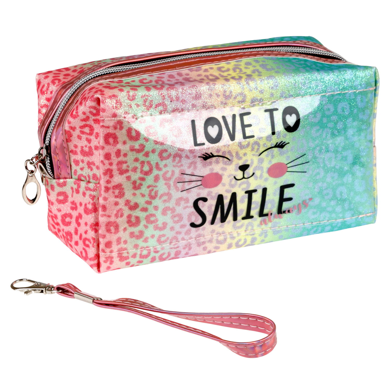 

Косметичка Lukky Love to Smile глянцевая 18*10,5*5,8см 1шт, Разноцветный, Т24424