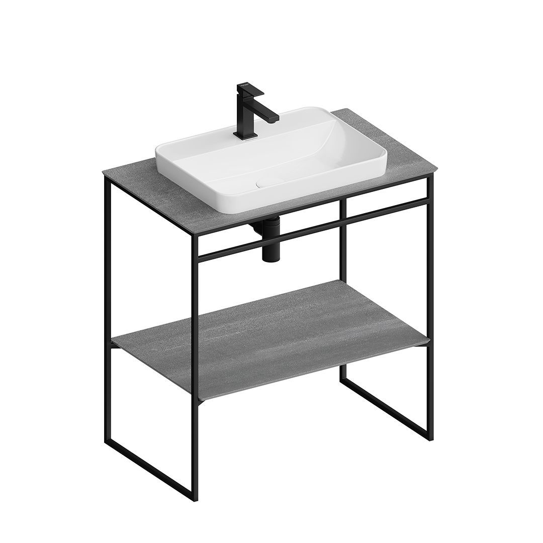 

PL.N.80.01/BLK.M Метал.структура PLAZA Next напольная 80 см, цв.черный матовый Цена за 1 ш, PLAZA