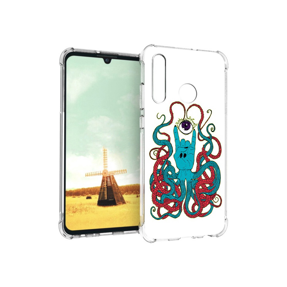 

Чехол MyPads Tocco для Huawei P Smart+ осьминог-рука абстракция, Прозрачный, Tocco