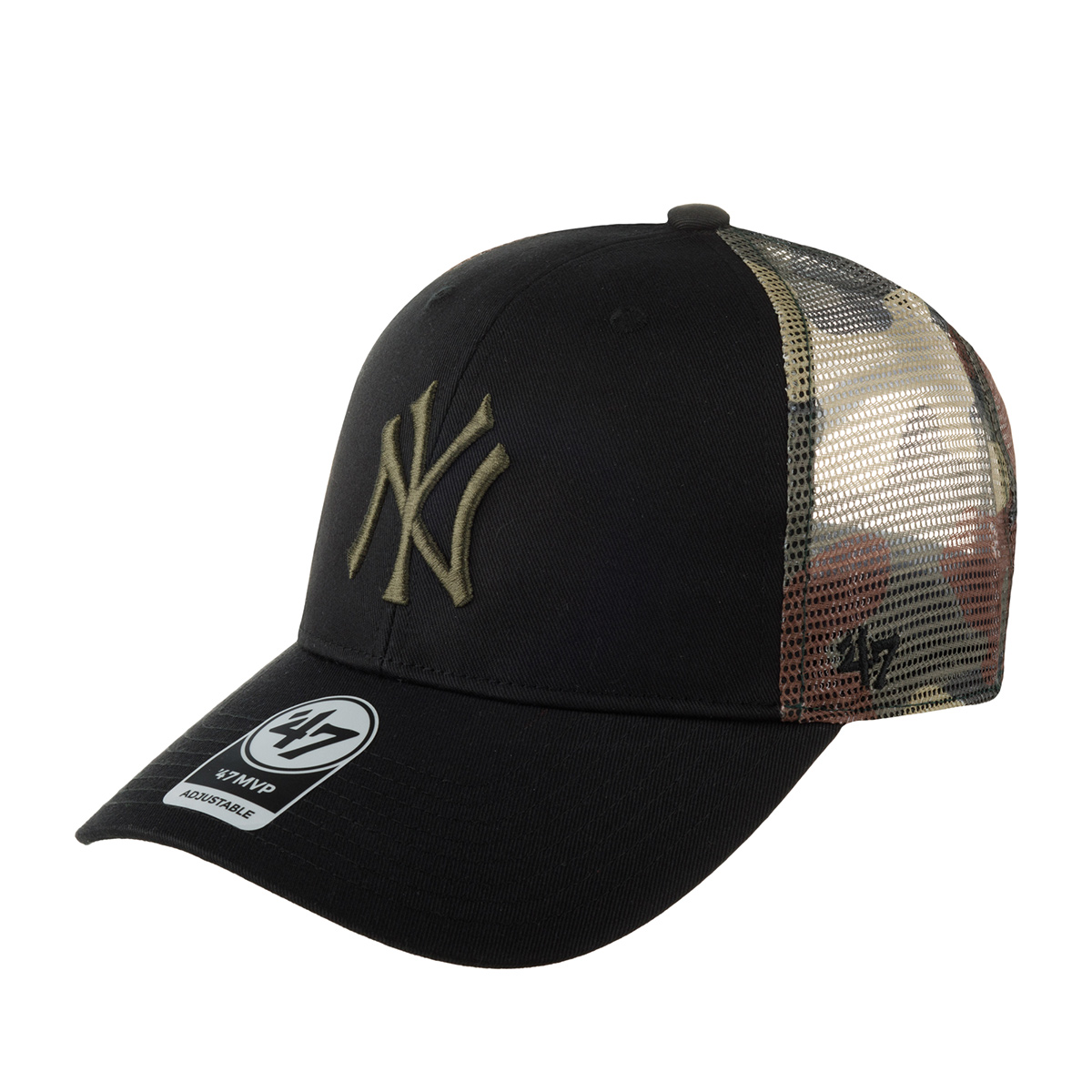 Бейсболка унисекс 47 BRAND B-BCKSW17CTP-BK New York Yankees MLB черная/камуфляж, one size