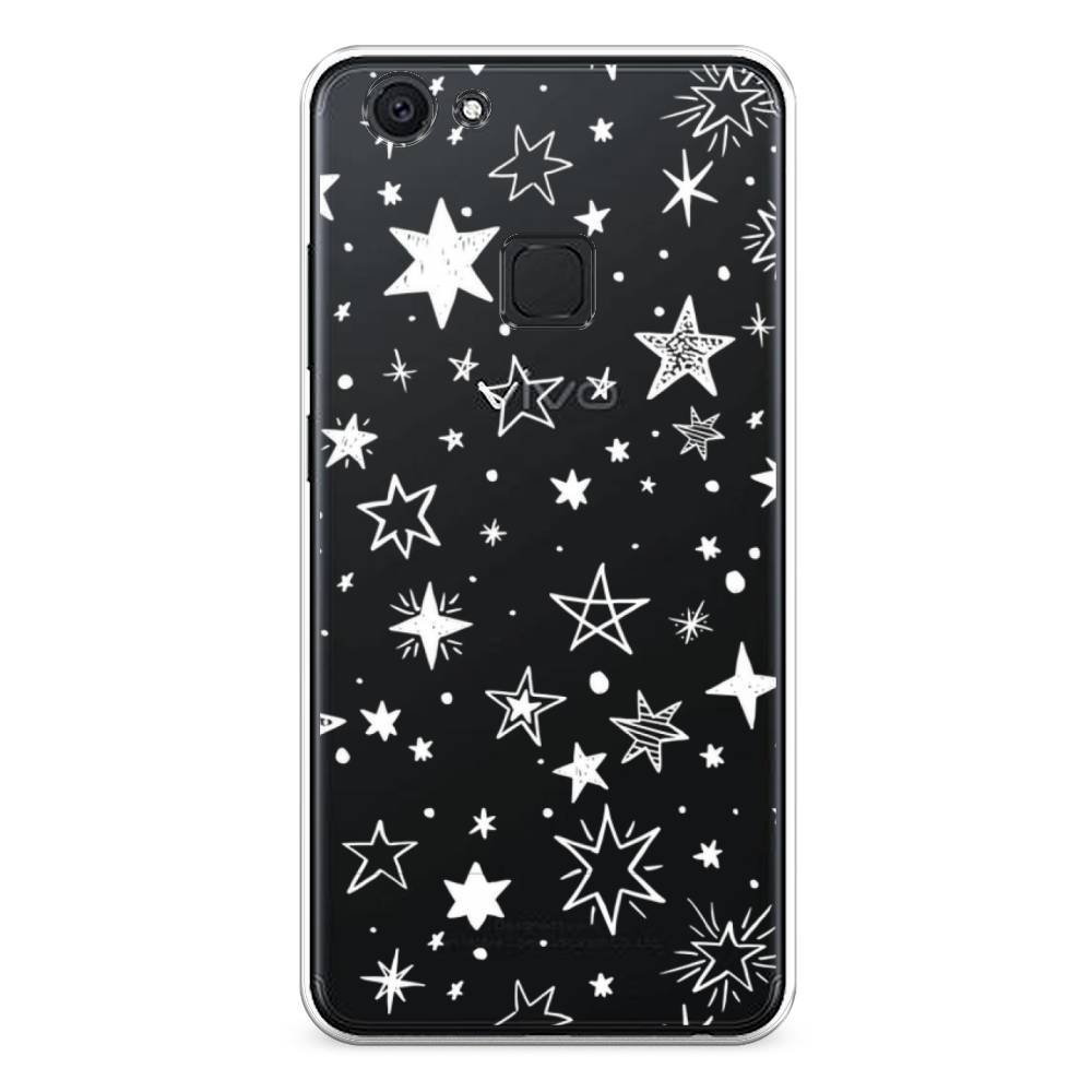 

Чехол Awog на Vivo V7 "Звездочки графика белая", Разноцветный, 260450-7