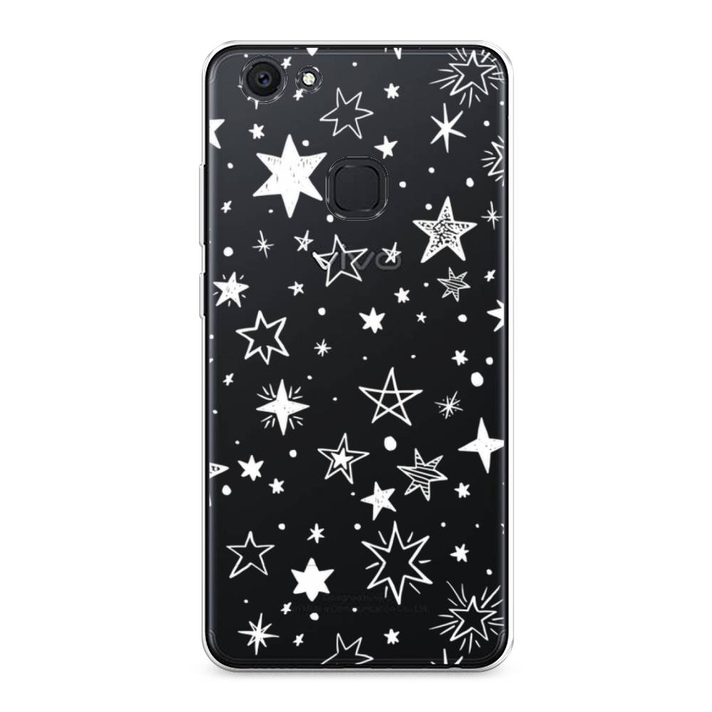 

Чехол Awog на Vivo V7 Plus "Звездочки графика белая", Разноцветный, 260750-7